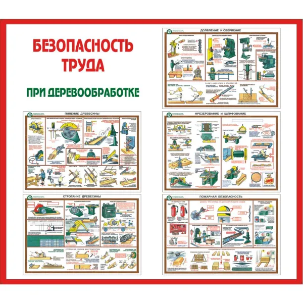02 Стенд Безопасность труда при деревообработке купить в Минске и Беларуси