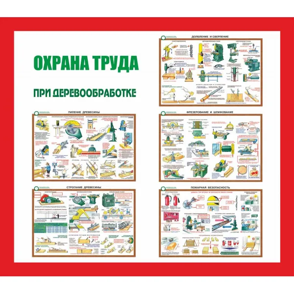 02 Стенд Охрана труда при деревообработке купить в Минске и Беларуси