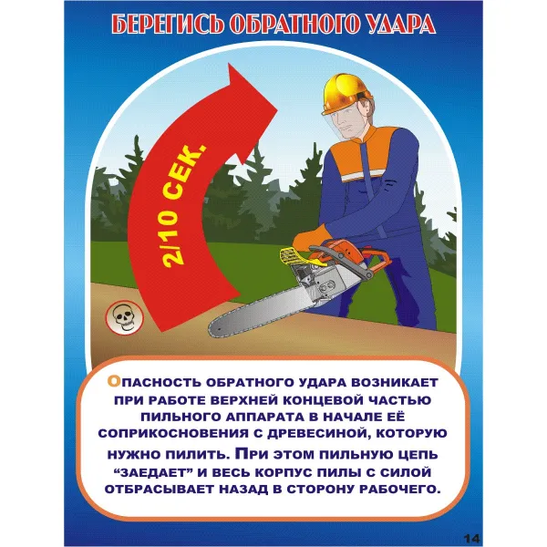 27.01П Плакаты Техника безопасности на лесосечных работах купить в Минске и Беларуси